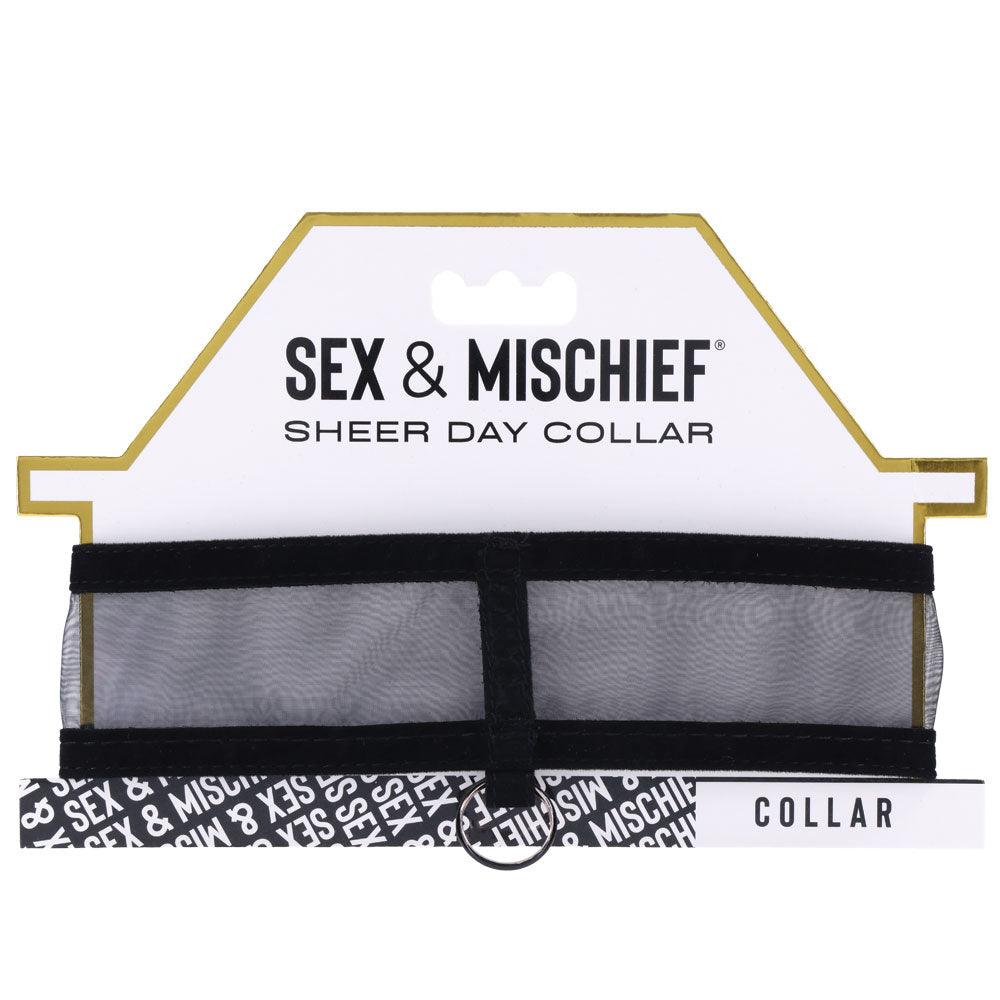 Sex & Mischief Sheer Day Collar - Black Collar - SS09851