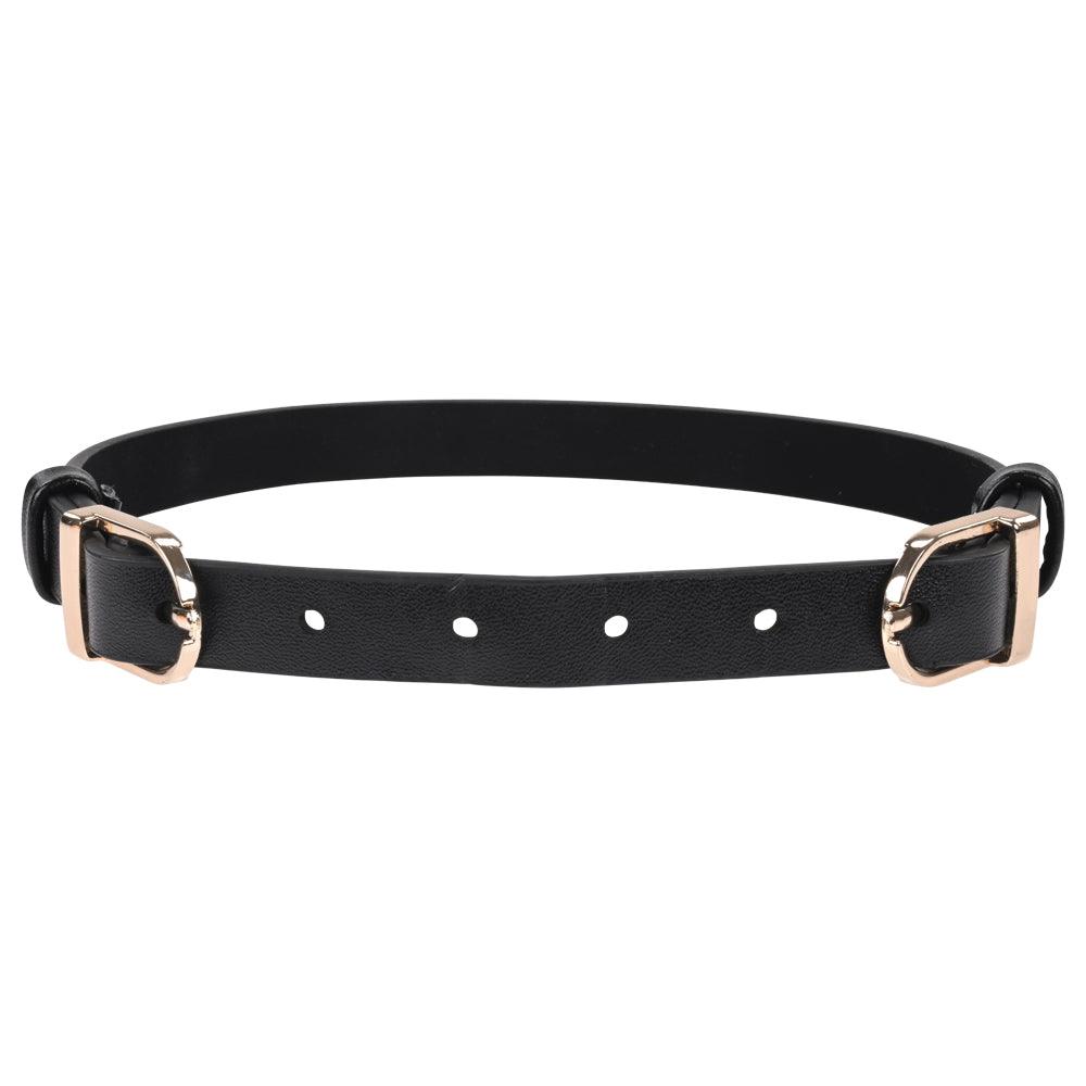 Sex & Mischief Double Buckle Day Collar - Black Collar - SS09854