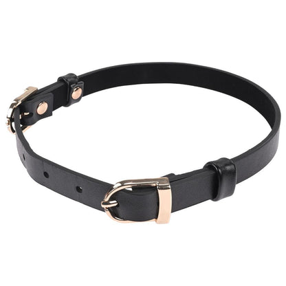 Sex & Mischief Double Buckle Day Collar - Black Collar - SS09854