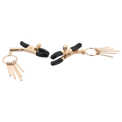 Sex & Mischief Verge Nipple Clamps - Gold Nipple Clamps - Set of 2 - SS09856