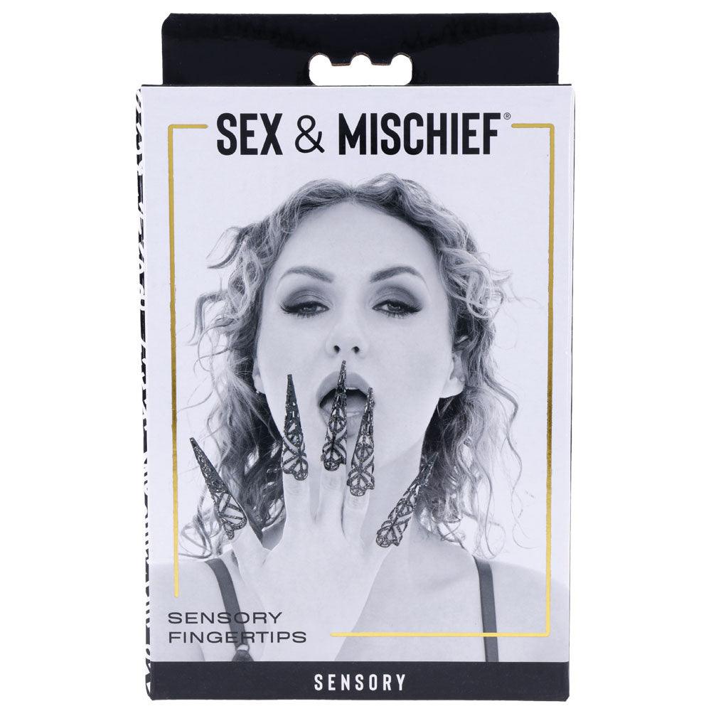 Sex & Mischief Sensory Fingertips - Black - Black - Set of 5 - SS09860