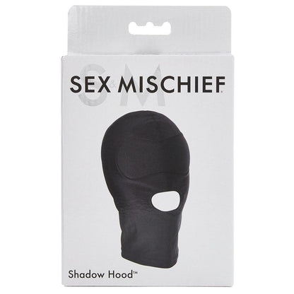 Sex & Mischief Shadow Hood - Black Hood with Mouth Opening - SS09916