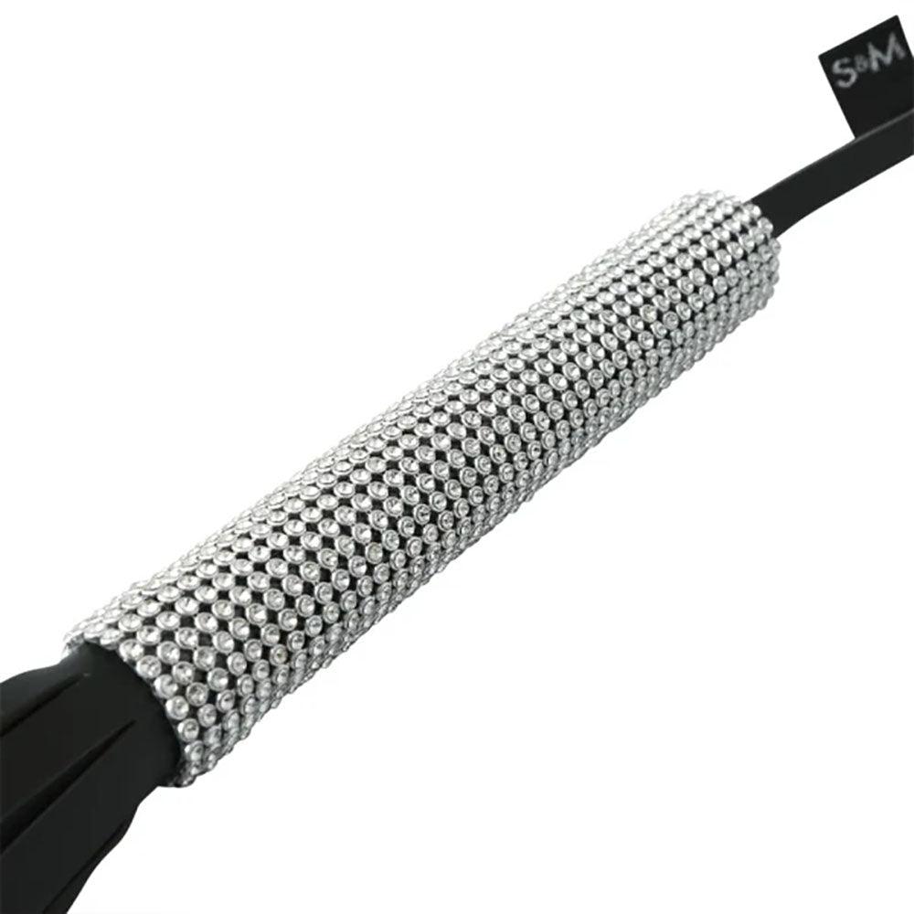 Sex & Mischief Sparkle Flogger - Black/Sparkle 78 cm Flogger Whip - SS09926