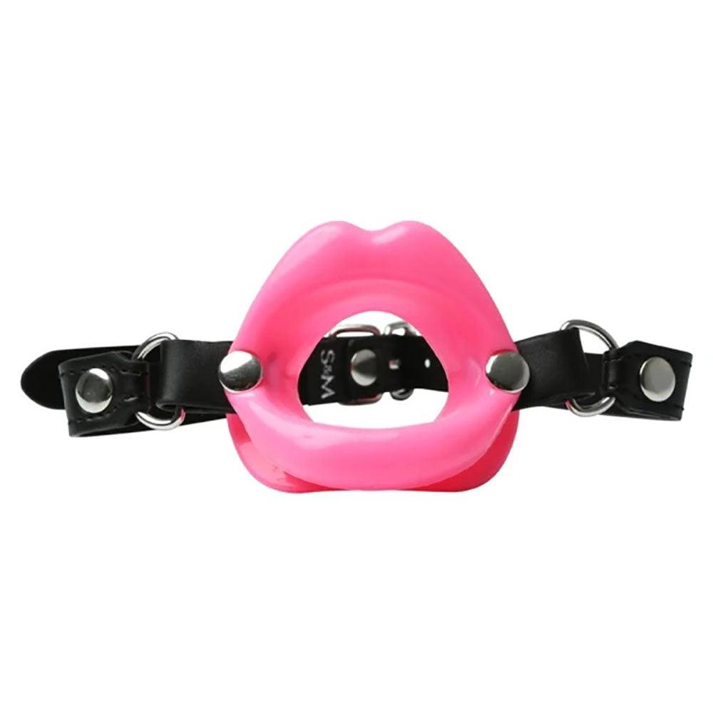 Sex & Mischief Silicone Lips Mouth Gag - Pink - Pink Mouth Restraint - SS09944