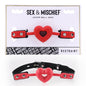 Sex & Mischief Amor Ball Gag - Red/Black Mouth Restraint - SS09952