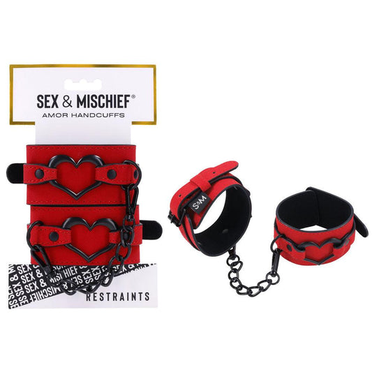 Sex & Mischief Amor Handcuffs - Red Restraints - SS09953