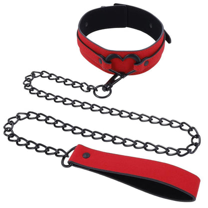 Sex & Mischief Amor Collar and Leash - Red Restraint - SS09954