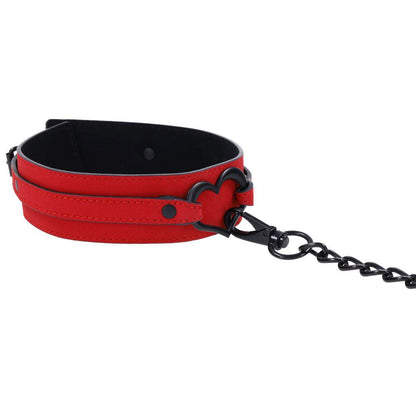 Sex & Mischief Amor Collar and Leash - Red Restraint - SS09954