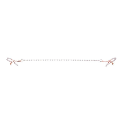 Sex & Mischief Peaches n CreaMe Pearl Nipple Clamps - Peach Nipple Restraints - SS09964