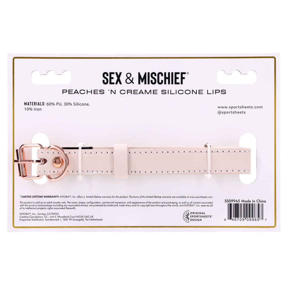 Sex & Mischief Peaches n CreaMe Silicone Lips - Peach Mouth Restraint - SS09965