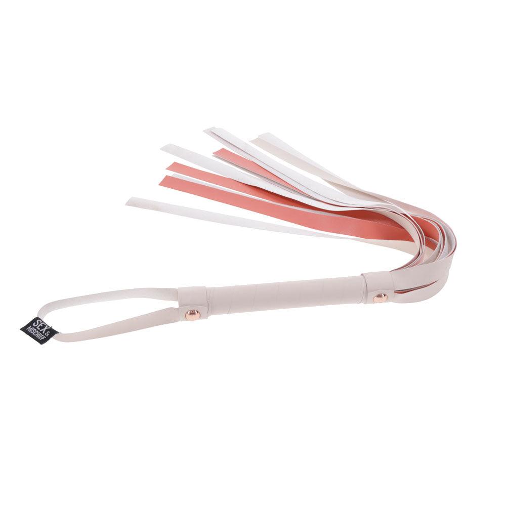 Sex & Mischief Peaches n CreaMe Stripe Flogger - Peach 80 cm Flogger Whip - SS09967