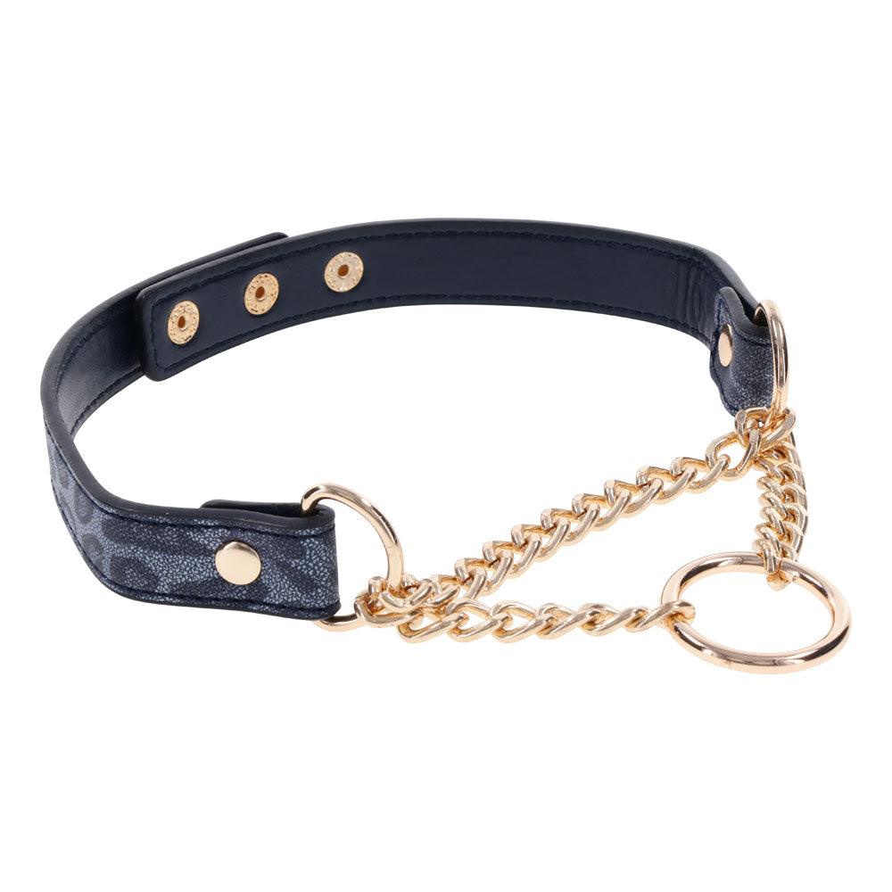 Sex & Mischief Cougar Day Collar - Navy Blue/Gold Collar - SS09974