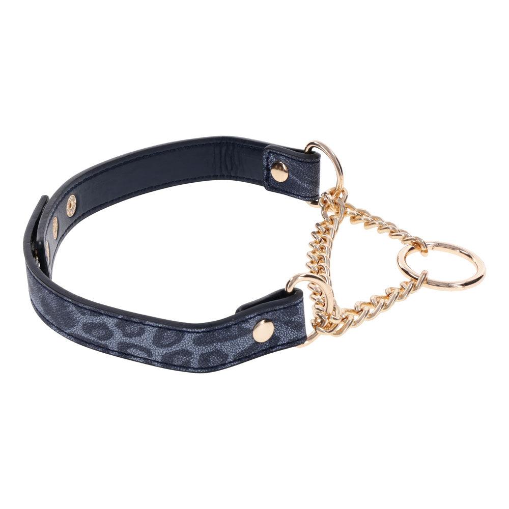 Sex & Mischief Cougar Day Collar - Navy Blue/Gold Collar - SS09974