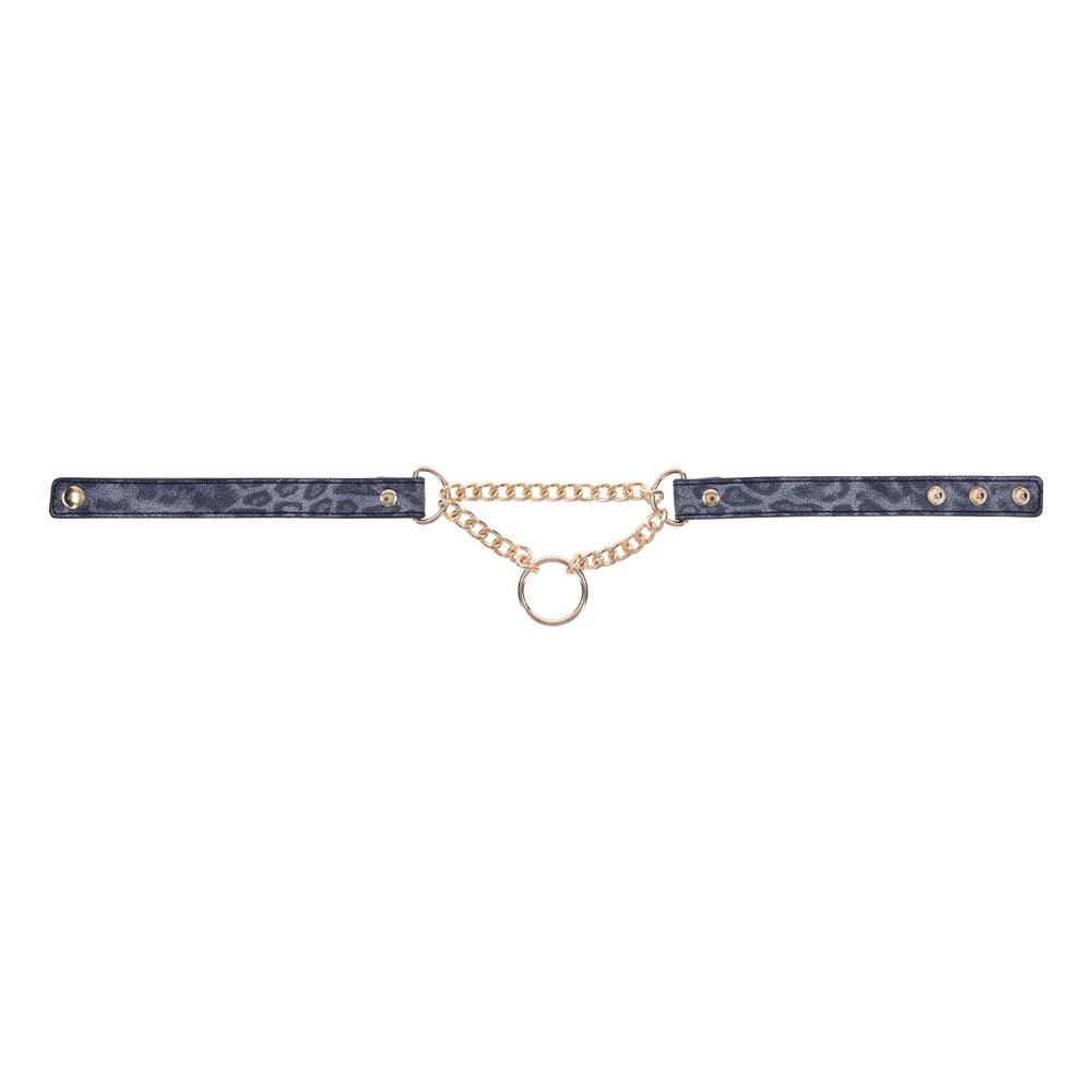 Sex & Mischief Cougar Day Collar - Navy Blue/Gold Collar - SS09974