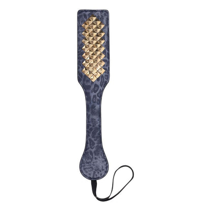 Sex & Mischief Cougar Studded Paddle - Navy Blue Paddle with Gold Studs - SS09976