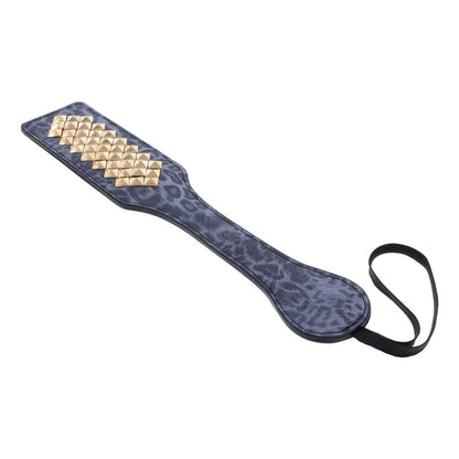 Sex & Mischief Cougar Studded Paddle - Navy Blue Paddle with Gold Studs - SS09976