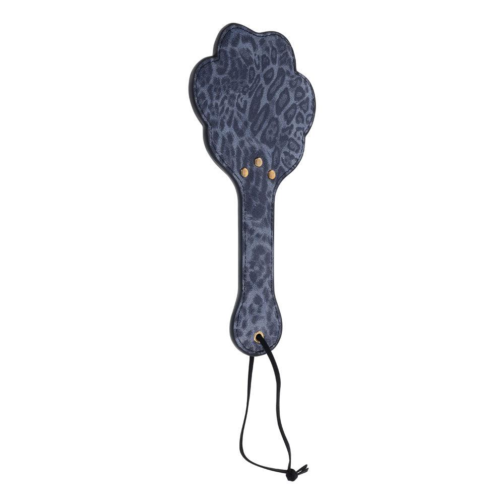 Sex & Mischief Cougar Paw Paddle - Navy Blue/Gold Spanking Paddle - SS09977