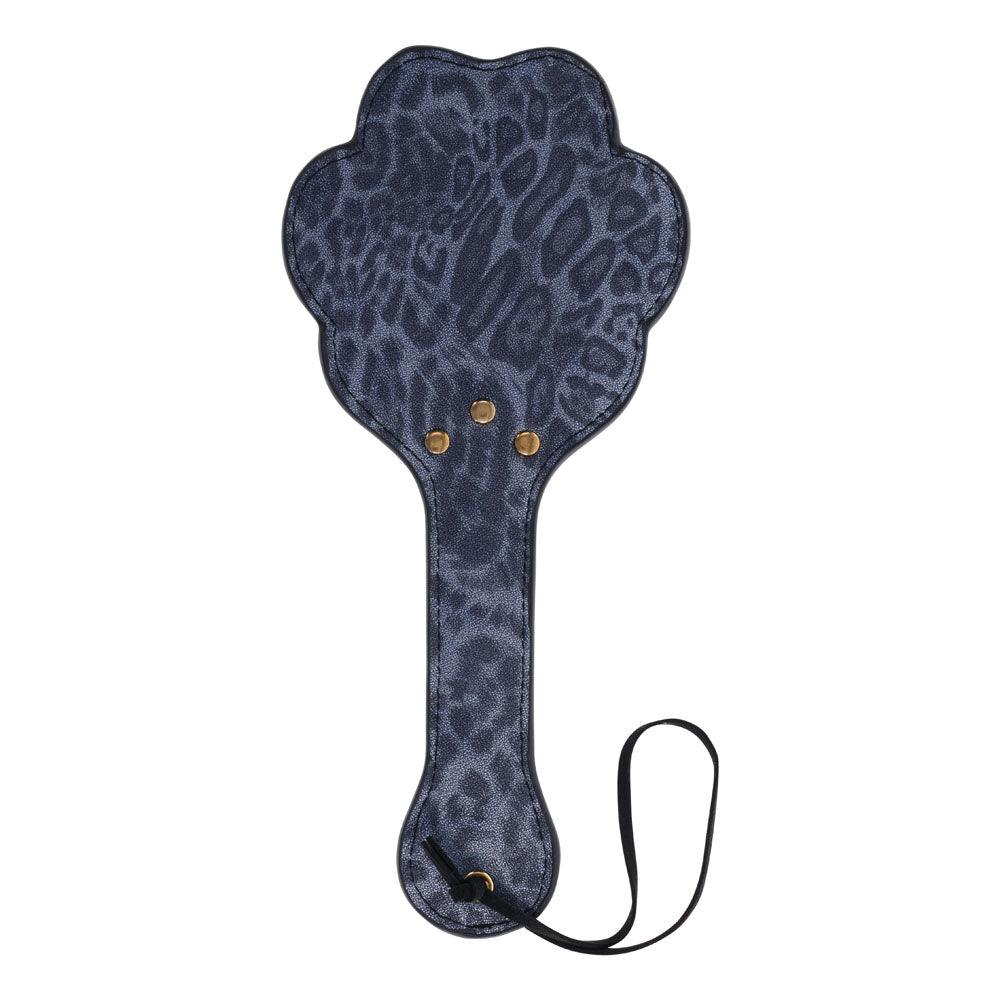 Sex & Mischief Cougar Paw Paddle - Navy Blue/Gold Spanking Paddle - SS09977