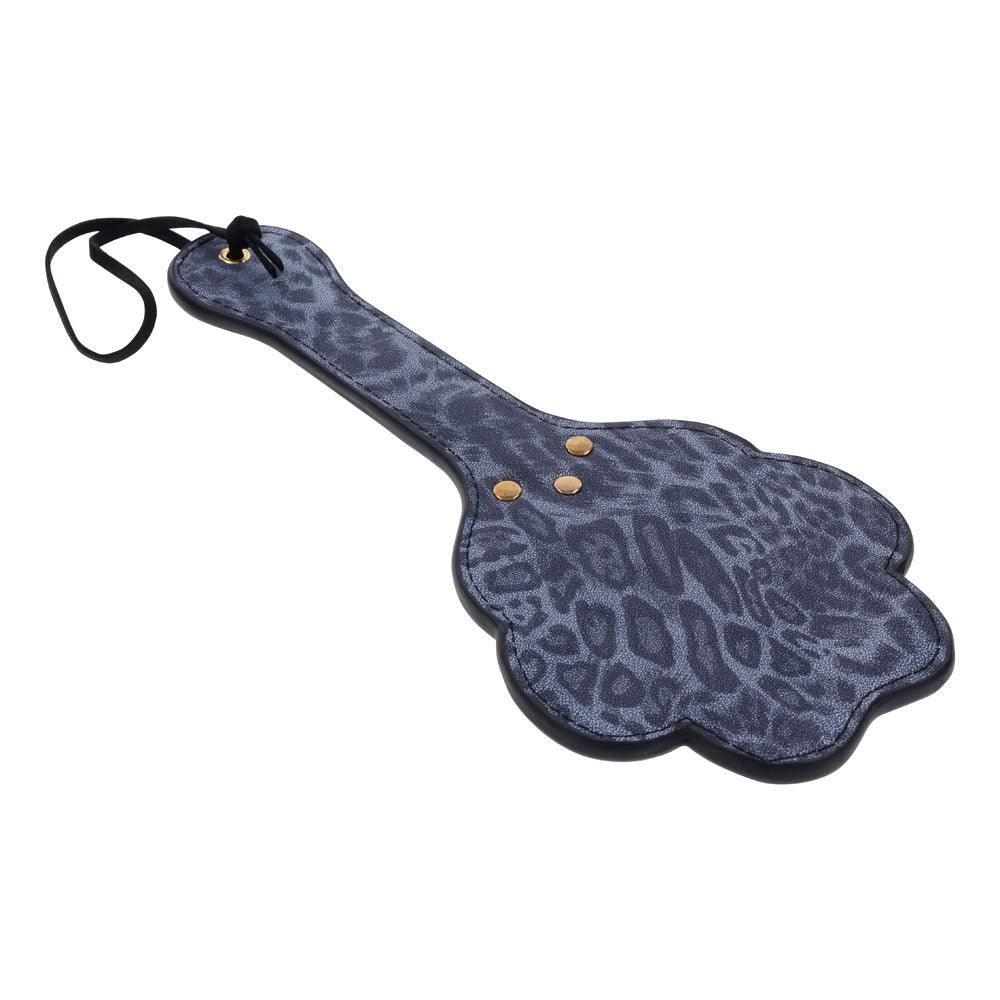 Sex & Mischief Cougar Paw Paddle - Navy Blue/Gold Spanking Paddle - SS09977