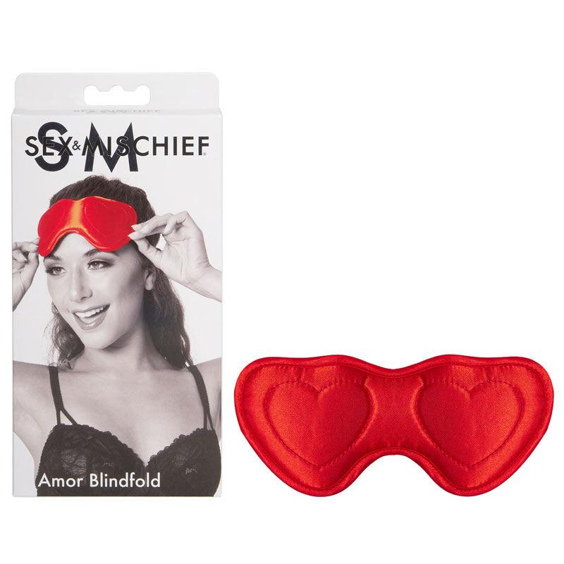 Sex & Mischief Amor Blindfold - Red Padded Blindfold - SS10005