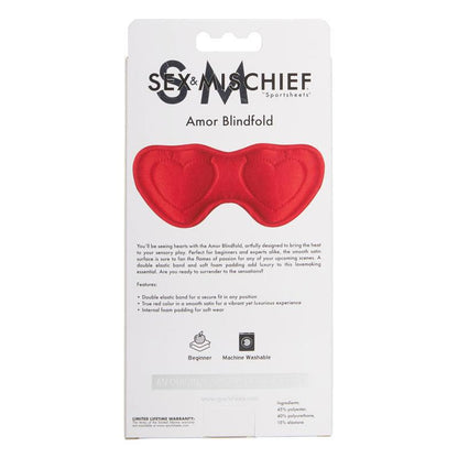 Sex & Mischief Amor Blindfold - Red Padded Blindfold - SS10005