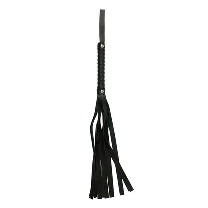 Sex & Mischief Faux Leather Flogger - Black Flogger Whip - SS10040