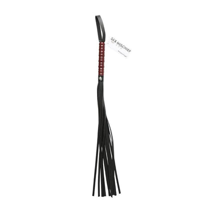 Sex & Mischief Mahogany Flogger - 76 cm Flogger Whip with Wooden Handle - SS10043