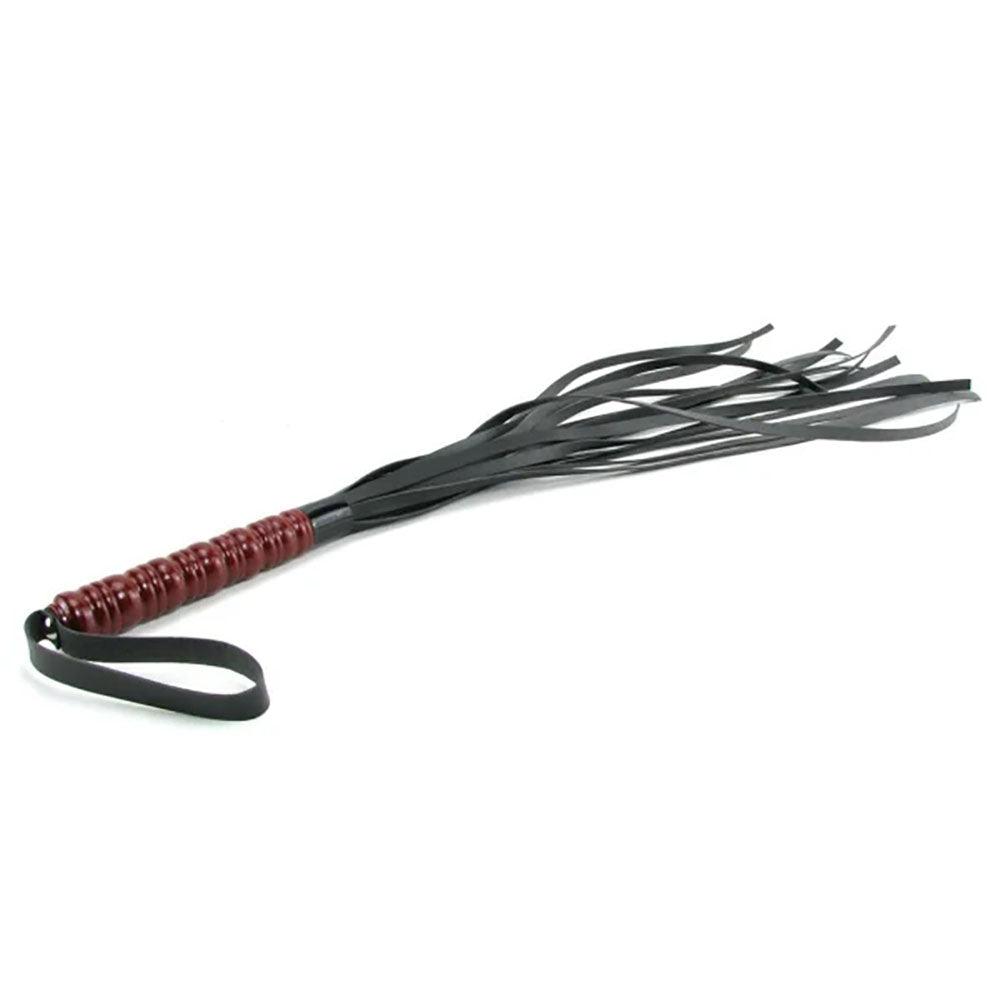 Sex & Mischief Mahogany Flogger - 76 cm Flogger Whip with Wooden Handle - SS10043