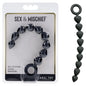 Sex & Mischief Silicone Anal Beads - Black - Black 22.9 cm Anal Beads - SS10074