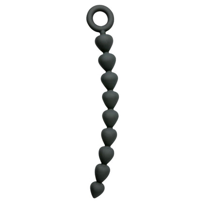 Sex & Mischief Silicone Anal Beads - Black - Black 22.9 cm Anal Beads - SS10074