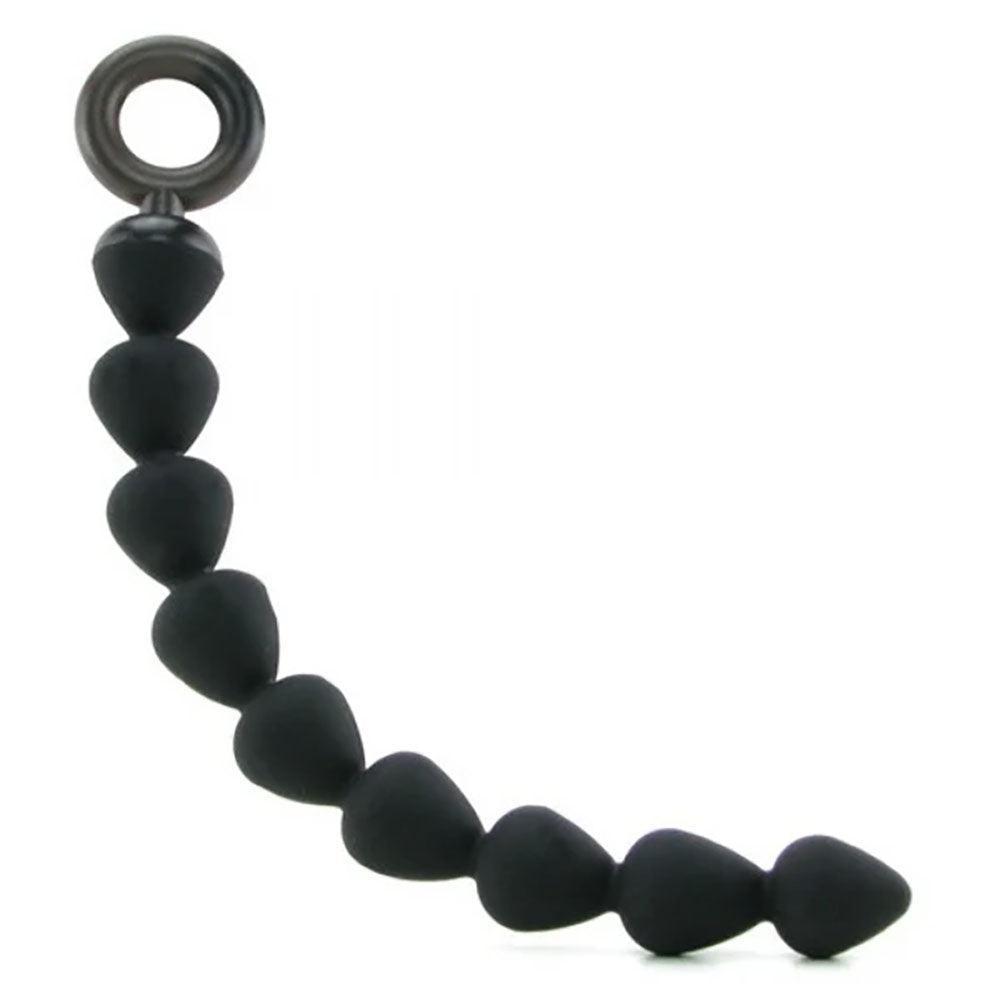 Sex & Mischief Silicone Anal Beads - Black - Black 22.9 cm Anal Beads - SS10074