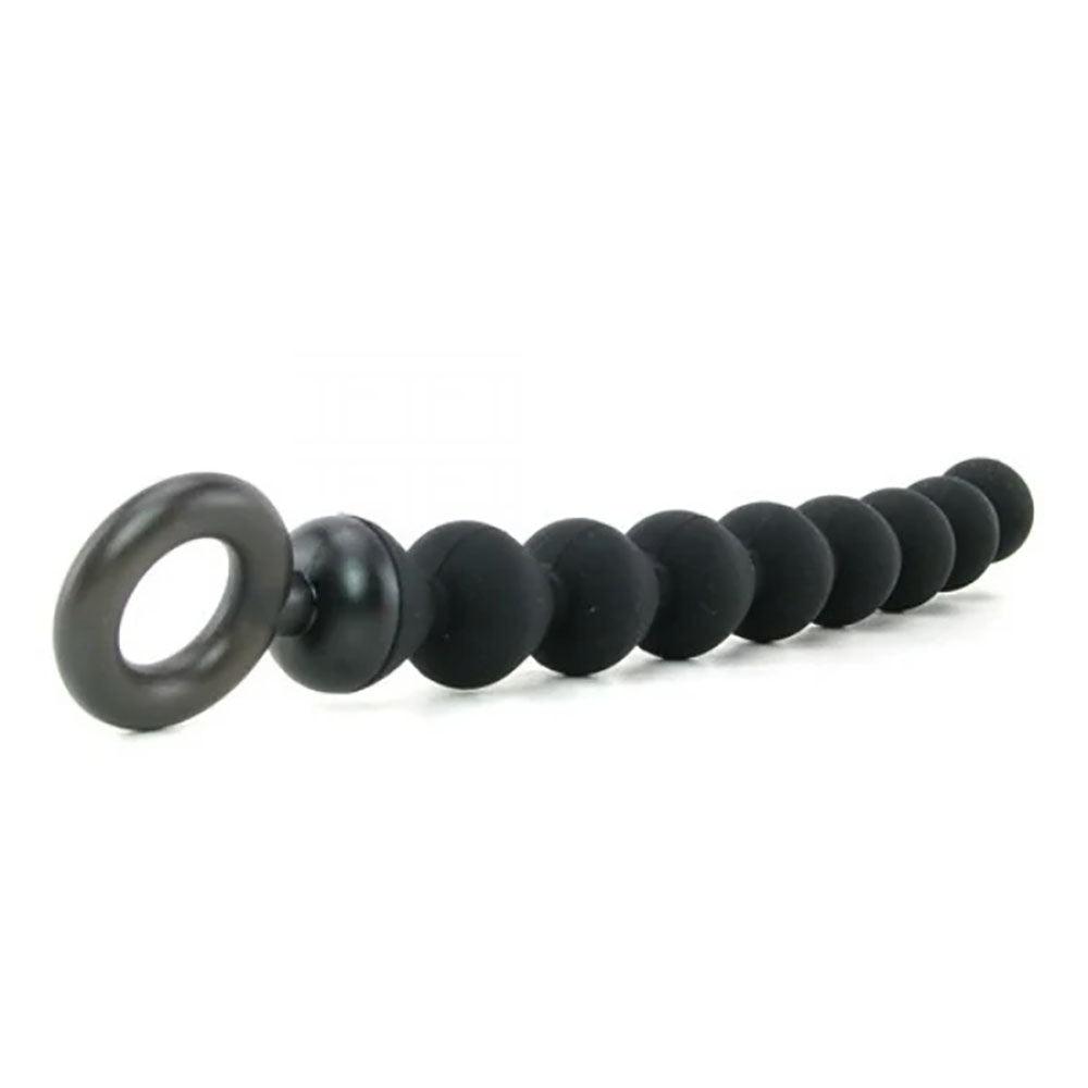 Sex & Mischief Silicone Anal Beads - Black - Black 22.9 cm Anal Beads - SS10074