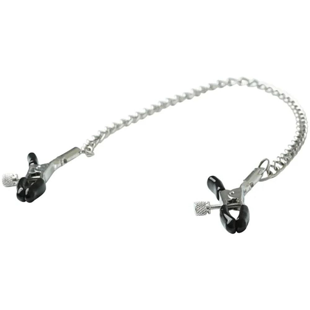 Sex & Mischief Chained Nipple Clamps - Nipple Clamps with 30 cm Chain - SS10089