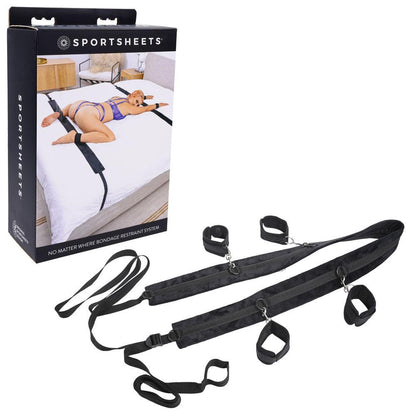 SPORTSHEETS No Matter Where Bondage Restraint System - Bed Restraints - SS20103