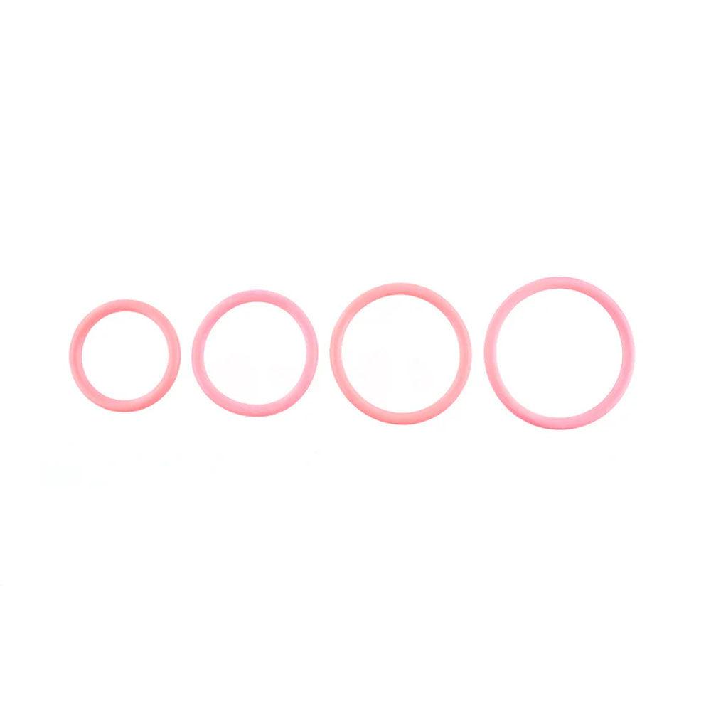 SPORTSHEETS Rubber O-Ring 4 Pack - Coral - Coral Rings - 4 Pack - SS69824