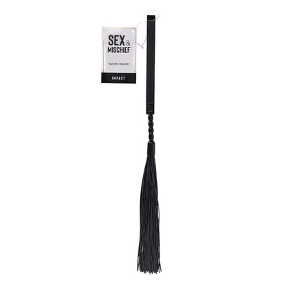 Sex & Mischief Noir Whip - Black 40 cm Rubber Whip - SS92124