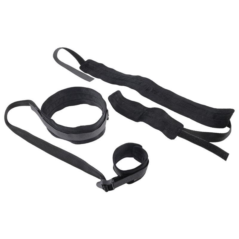 Sex & Mischief Thigh & Wrist Cuffs - Black Restraints - SS92127