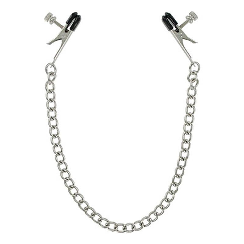 Master Series Ox Bull Nose Nipple Clamps - Metal Nipple Clamps with Chain - ST188