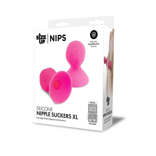 Size Up Silicone Nipple Suckers XL - Pink - Set of 2 - SU103