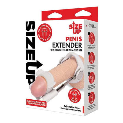 Size Up Penis Extender - White Penis Extender Kit - 10 Piece Set - SU200