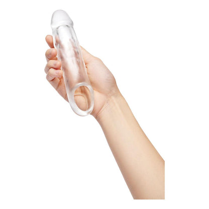 Size Up 1 Inch See-Thru Penis Extender with Ball Loop - Clear 2.5 cm (1'') Penis Extension Sleeve - SU400