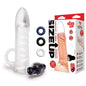 Size Up Vibrating 2 Inch Penis Extender + Ball Loop - Clear 5 cm (2'') Vibrating Penis Extension Sleeve - SU401