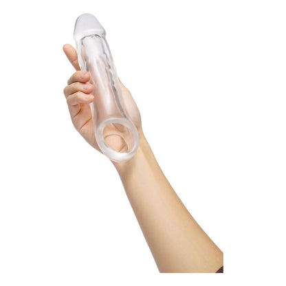 Size Up 2 Inch See-Thru Penis Extender with Ball Loop - Clear 5 cm (2'') Penis Extension Sleeve - SU402