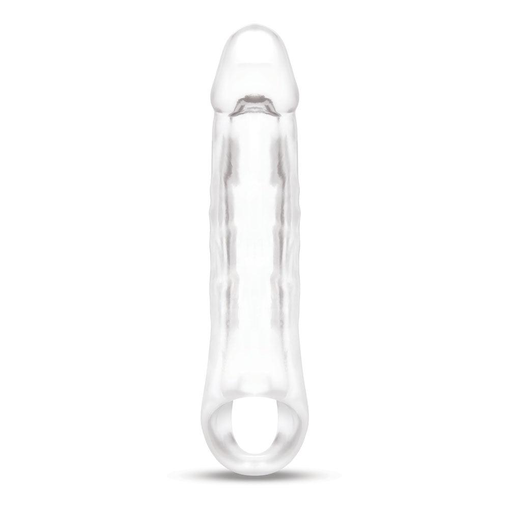 Size Up 2 Inch See-Thru Penis Extender with Ball Loop - Clear 5 cm (2'') Penis Extension Sleeve - SU402