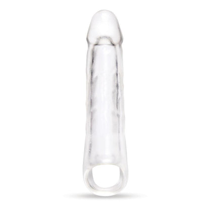 Size Up 3 Inch See-Thru Penis Extender with Ball Loop - Clear 7.6 cm (3'') Penis Extension Sleeve - SU404