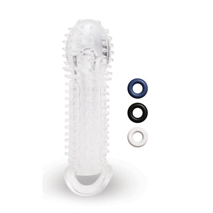 Size Up 1.5 Inch See-Thru Stretch Penis Extender - Clear 3.8 cm (1.5'') Penis Extension Sleeve - SU405