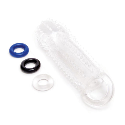 Size Up 1.5 Inch See-Thru Stretch Penis Extender - Clear 3.8 cm (1.5'') Penis Extension Sleeve - SU405