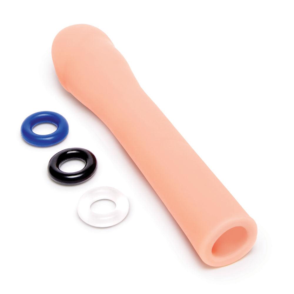 Size Up Realistic 3'' Penis Extender - Flesh 7.6 cm (3'') Penis Extension Sleeve - SU406