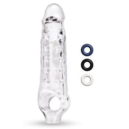 Size Up 1 Inch See-Thru Stretch Penis Extender - Clear 2.5 cm (1'') Penis Extension Sleeve - SU408