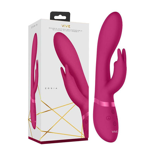 Vive Zosia - Pink 21.3 cm USB Rechargeable Rabbit Vibrator - VIVE016PNK